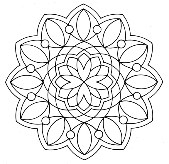 Plansa de colorat cu Mandala 23 16
